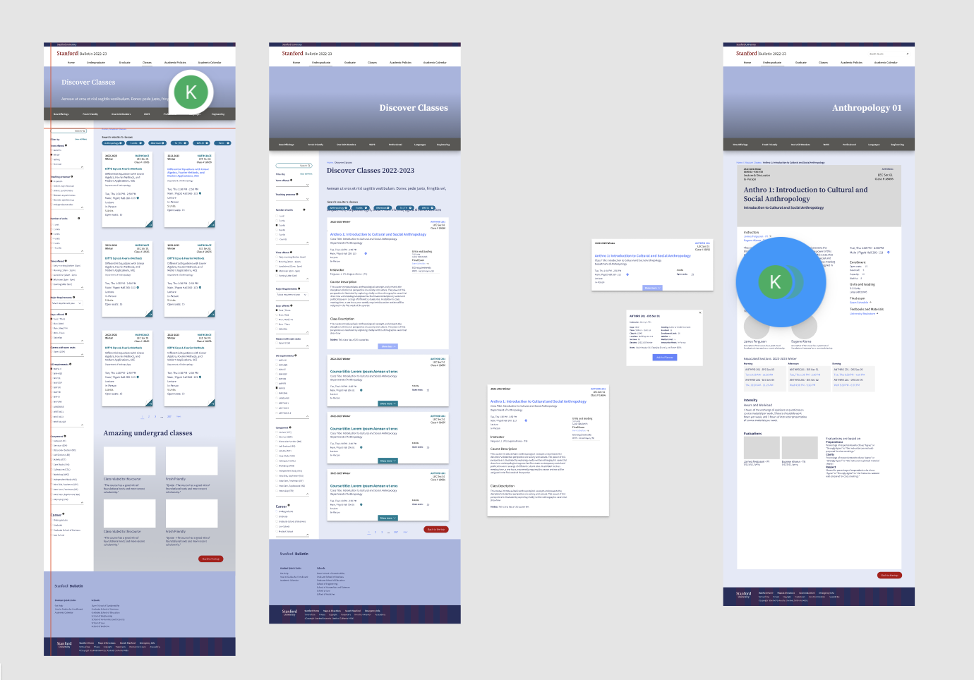 Early low-fi wireframes